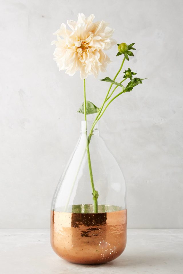 DIY Gold Leaf Anthropologie Vase Dupe Makeful