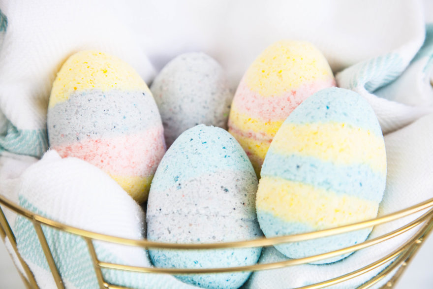 DIY Easter Egg Bath Bombs Makeful
