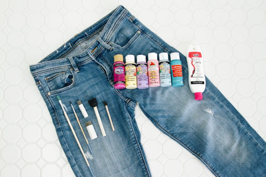 DIY Paint Splatter Denim Jeans Makeful